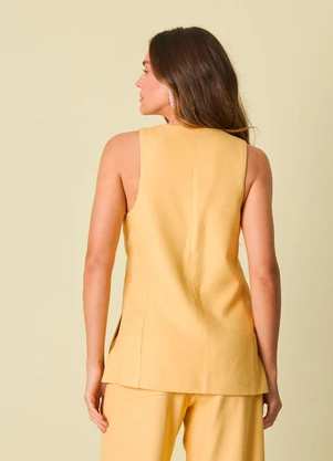 Ritmi Studio - Colete Alongado Bolso Fake - RITMI STUDIO