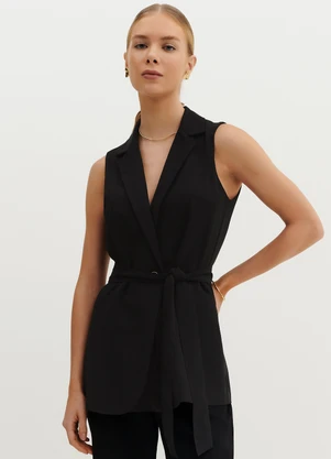 Principessa - Colete Alongado com Faixa Grasi - PRINCIPESSA