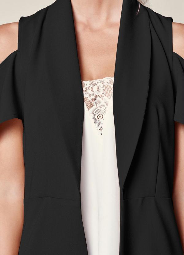 bonprix - Colete Alongado Preto 4