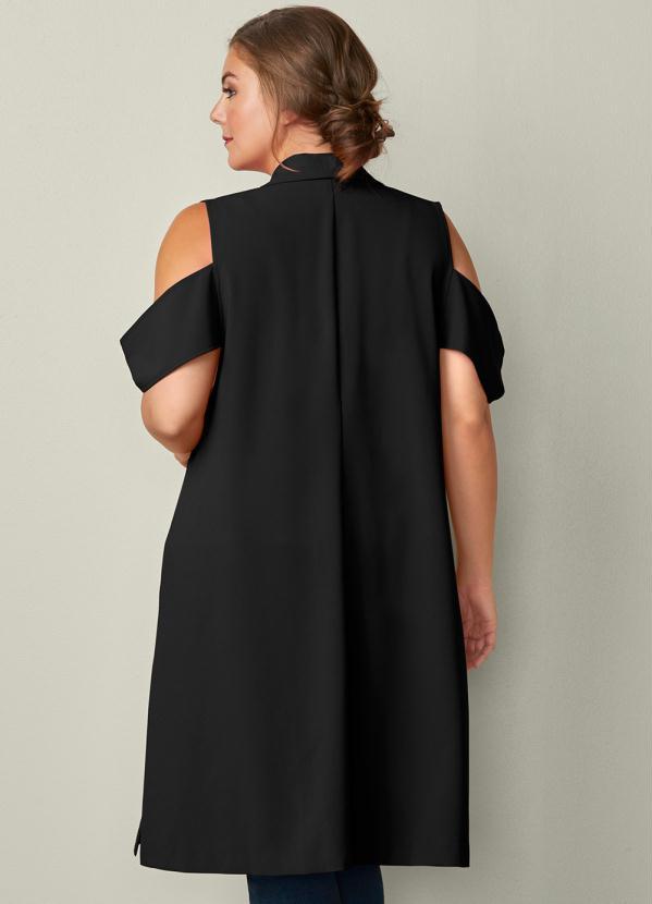 bonprix - Colete Alongado Preto 9