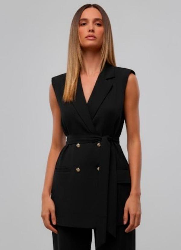 Carlota Costa - Colete Alongado Preto 1