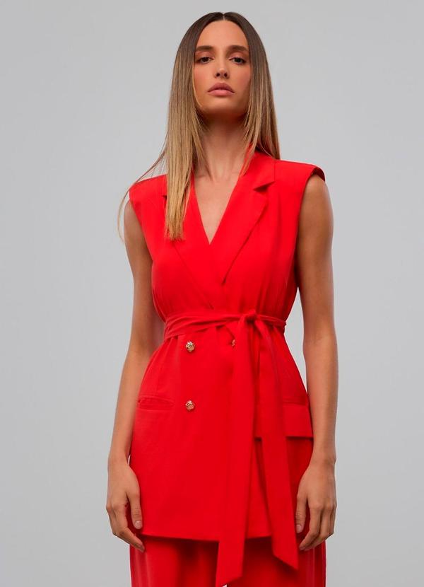 Carlota Costa - Colete Alongado Vermelho 1