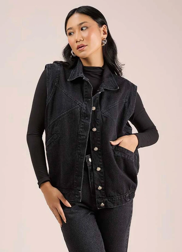 Angel - Colete Denim Preto