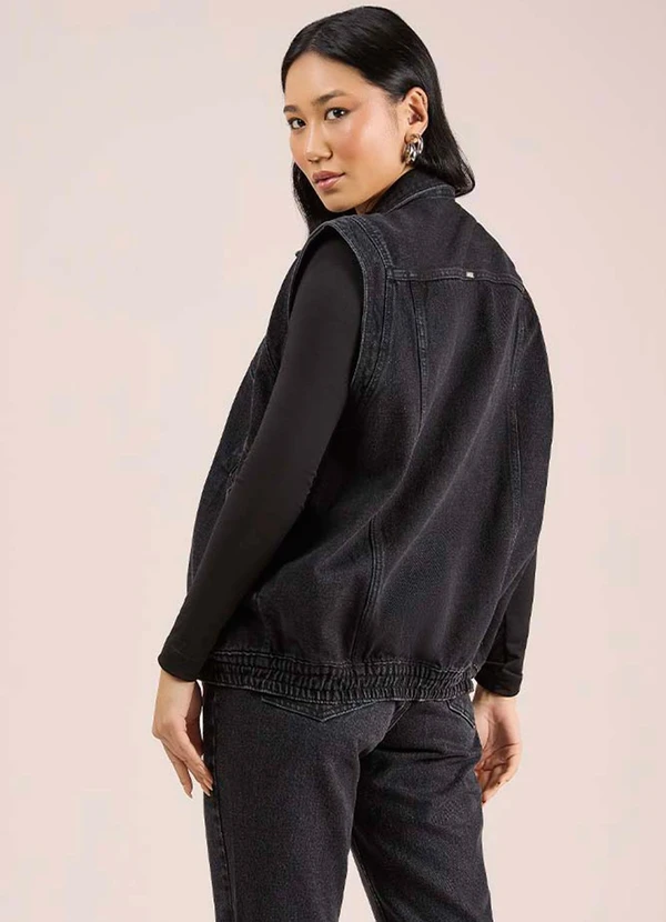 Angel - Colete Denim Preto 2