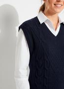 Colete Azul Marinho em Tric�