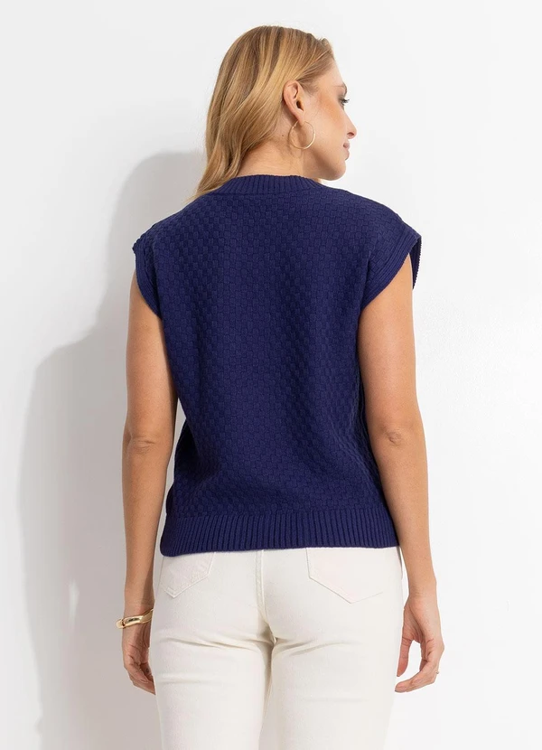 Quintess - Colete Azul Marinho em Tricô 2