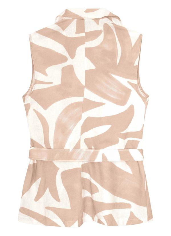 Malwee - Colete Bege Alfaiataria Tropical em Viscolinho 2