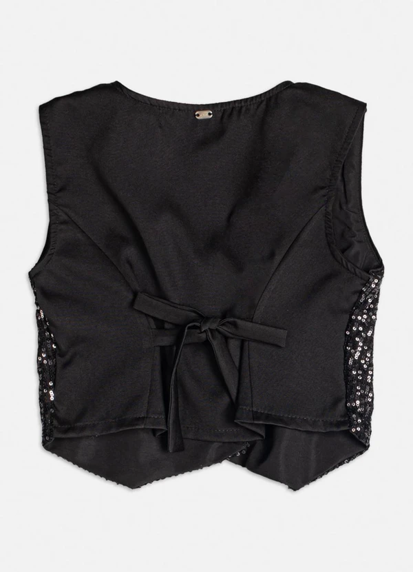 Authoria - Colete com Frente de Paetê Preto 2