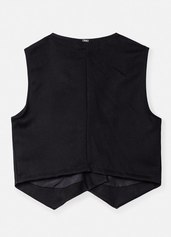 Authoria - Colete de Alfaiataria Visual Assimétrico Preto 6