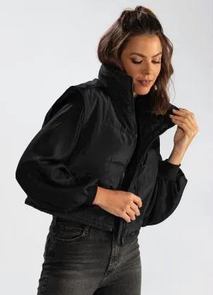 Hering - Colete de Tactel Preto - HERING