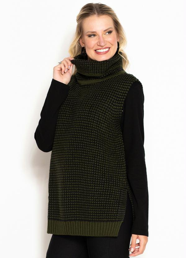 Maria Filó - Colete de Tricot Oversized Verde Militar
