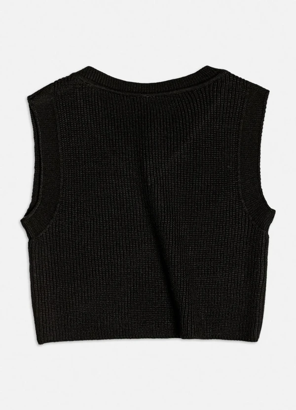 Authoria - Colete de Tricot Preto Preto 2