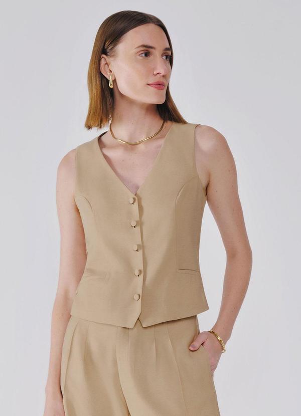 Principessa - Colete de Viscose Vick Nude