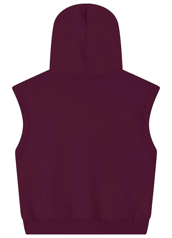 Malwee - Colete em Moletom com Capuz Bordô 2