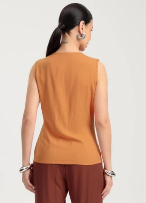 Gris - Colete em Viscose Laranja - GRIS