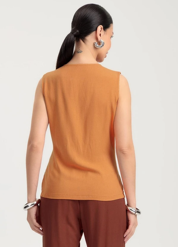 Gris - Colete em Viscose Laranja 2
