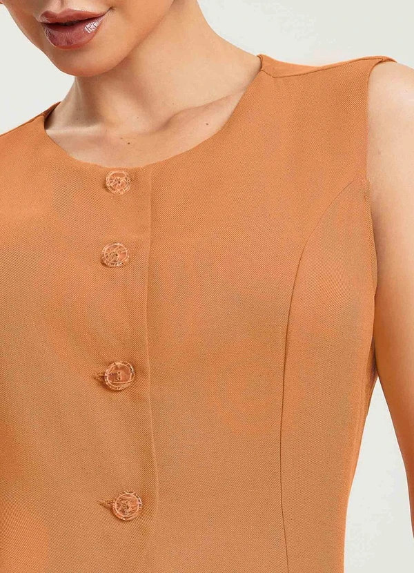 Gris - Colete em Viscose Laranja 3