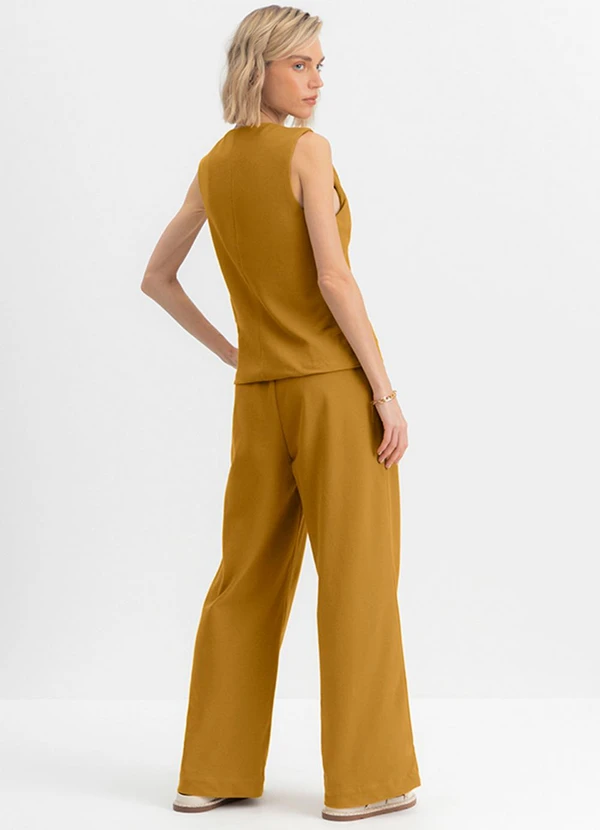 Essendi - Colete Feminino em Flaks Amarelo 4