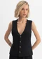 Essendi - Colete Feminino em Flaks Preto - variação: Preto