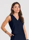 Dianna - Colete Feminino em Tecido Alfaiataria Cinza - variação: Azul