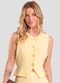 Dianna - Colete Feminino em Tecido Linho Amarelo - variação: Amarelo