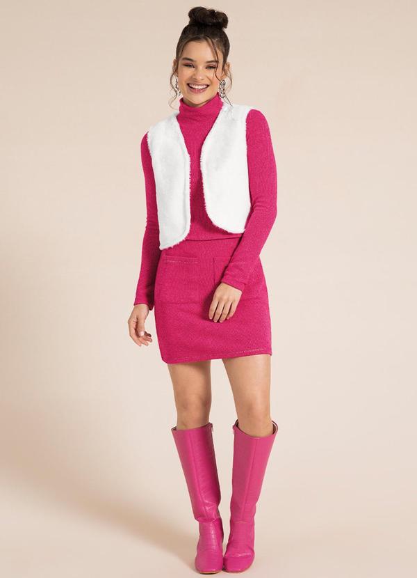 Bjoe - Colete Feminino Peluciado Juvenil Bege 2