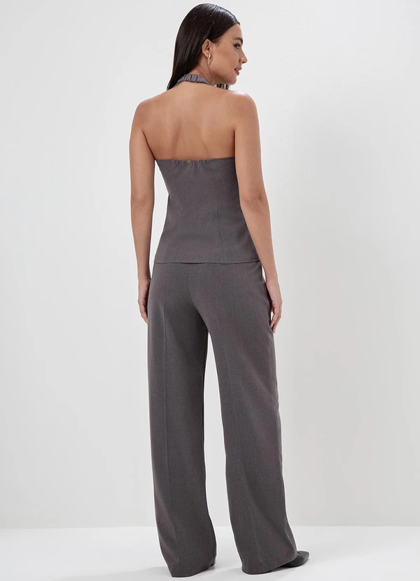 Principessa - Colete Frente Única de Alfaiataria Mescla Escuro Raissa 4