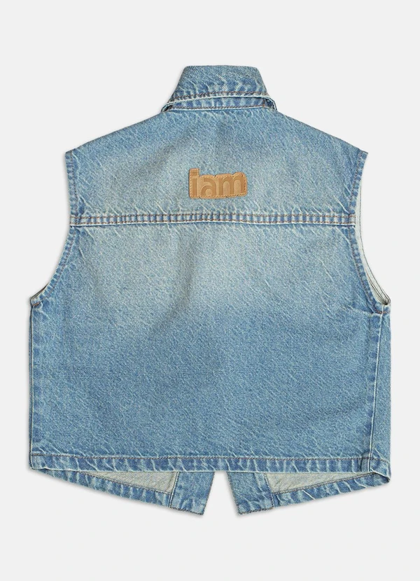 Authoria - Colete Jeans com Bolsos Azul 2