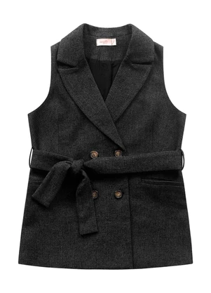 Angel - Colete Longo Preto - ANGEL