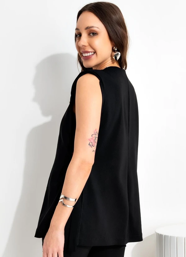 Bimini - Colete Preto em Bengaline 2