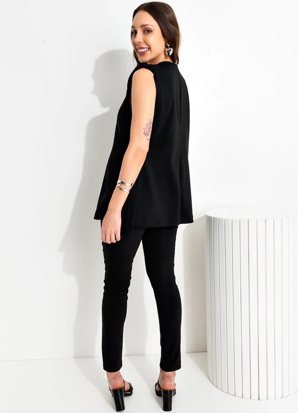 Bimini - Colete Preto em Bengaline 5