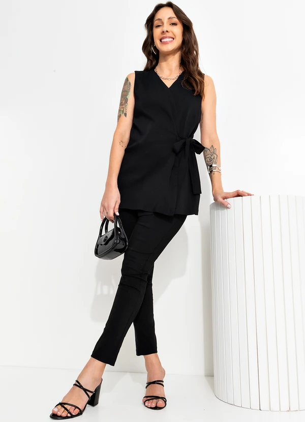 Bimini - Colete Preto em Bengaline 3