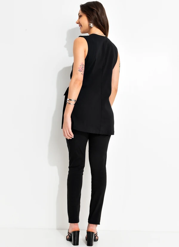 Bimini - Colete Preto em Bengaline 4