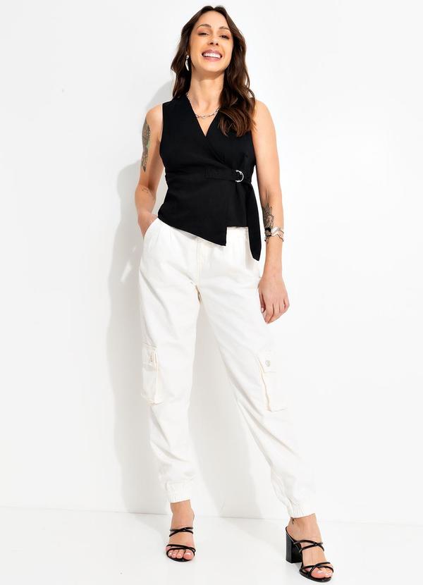 Bimini - Colete Preto em Bengaline 3