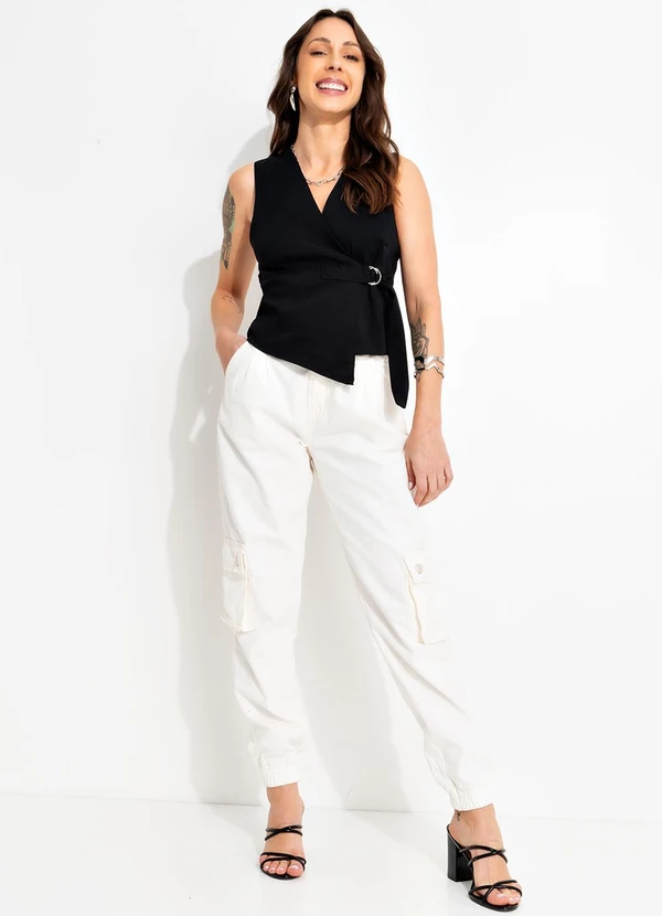 Bimini - Colete Preto em Bengaline 3