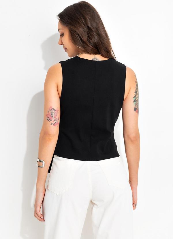 Bimini - Colete Preto em Bengaline 4