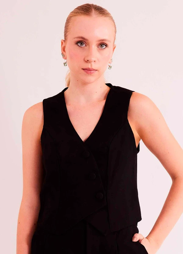 Sofie - Colete sem Manga New Ease em Plano Alfaiataria Ver