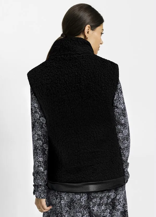 bonprix - Colete Teddy Preto 2