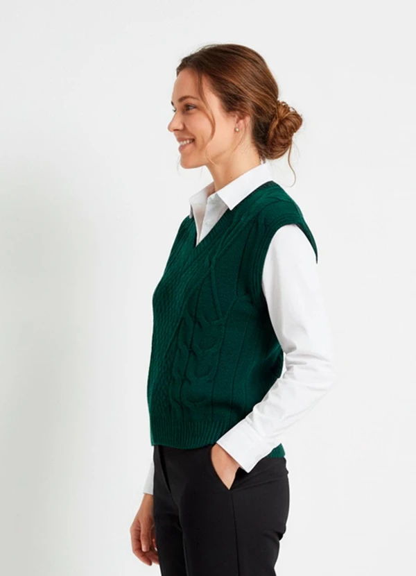 Quintess - Colete Verde Escuro em Tricot 4