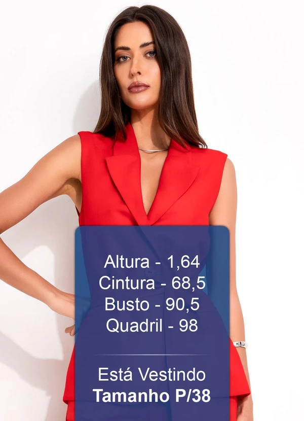 Colcci - Colete Viscolinho Vermelho 2