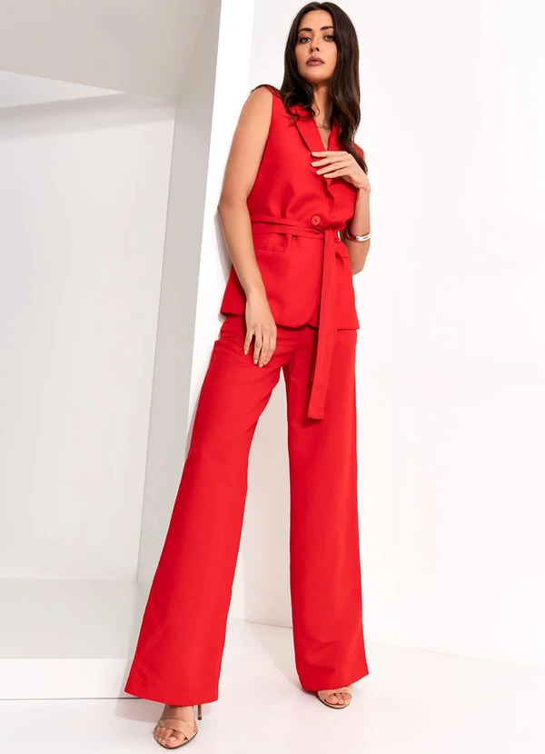 Colcci - Colete Viscolinho Vermelho 1