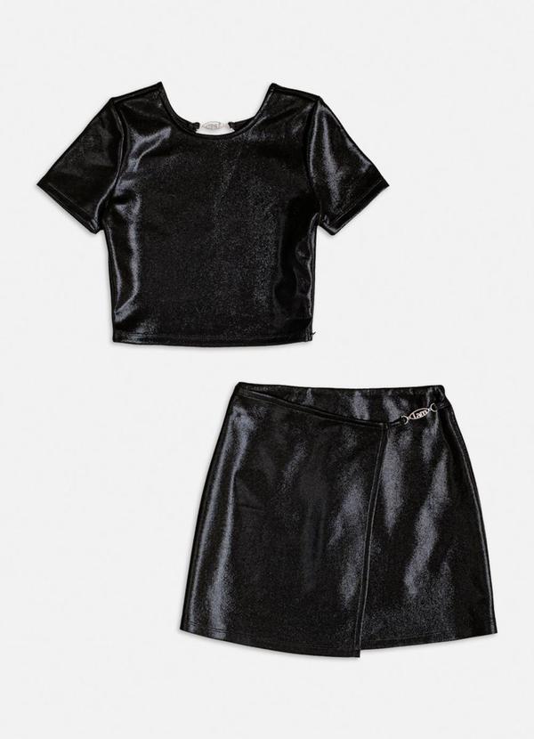 Authoria - Conjunto de Suede Shine Preto 1