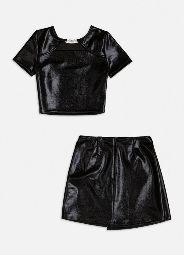 Authoria - Conjunto de Suede Shine Preto 2