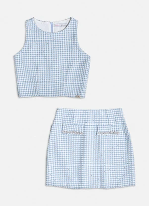 Authoria - Conjunto de Tweed Azul Azul - AUTHORIA