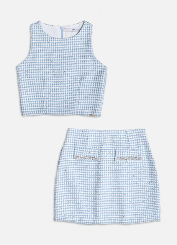 Authoria - Conjunto de Tweed Azul Azul 1