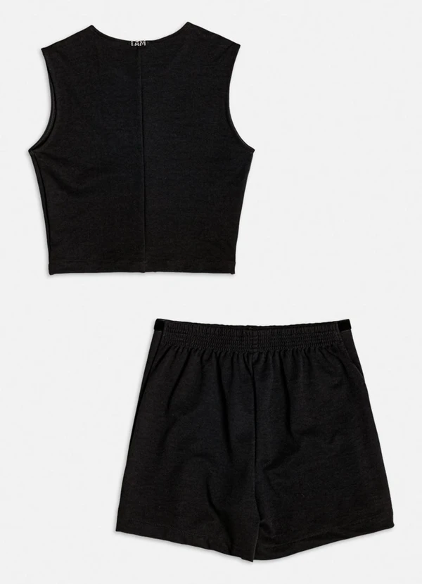 Authoria - Conjunto Preto com Laços de Veludo Preto 2