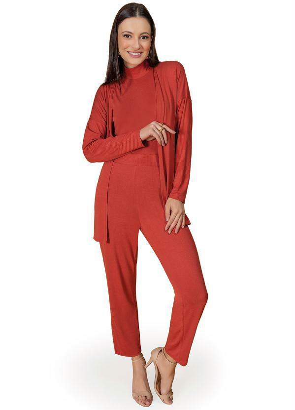 Rovitex - Conjunto 3 Peças Feminino Terracota