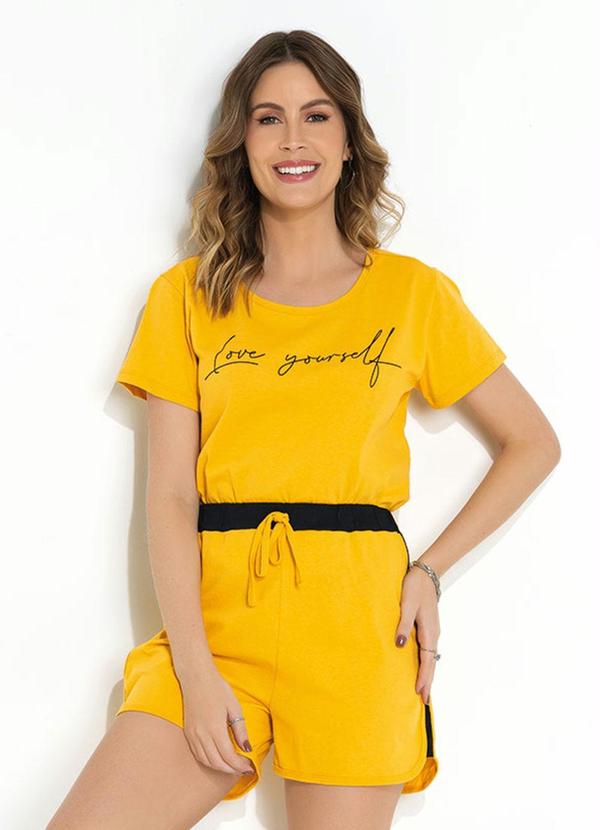 Moda Pop - Conjunto Amarelo com Recortes 5