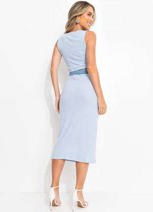 Bimini - Conjunto Azul Bebê em Canelado - BIMINI