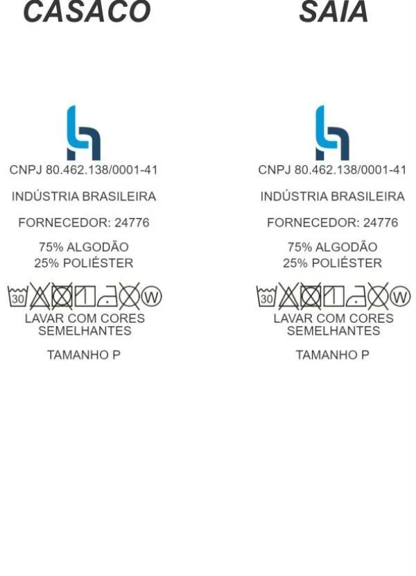 Rosalie - Conjunto Azul Claro Casaco Saia 4